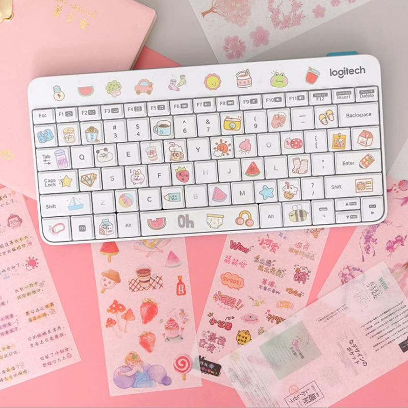 

6 pcs/lot Cute Unicorn Flower Scrapbooking Paper Stickers Bullet Journal Kawaii Handmade Decorative Diary Stationery Sticker