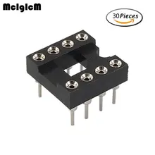 MCIGICM 30 шт. круглое отверстие 8 контактов 2,54 мм DIP ИС адаптер паяльник с разъемом типа IC