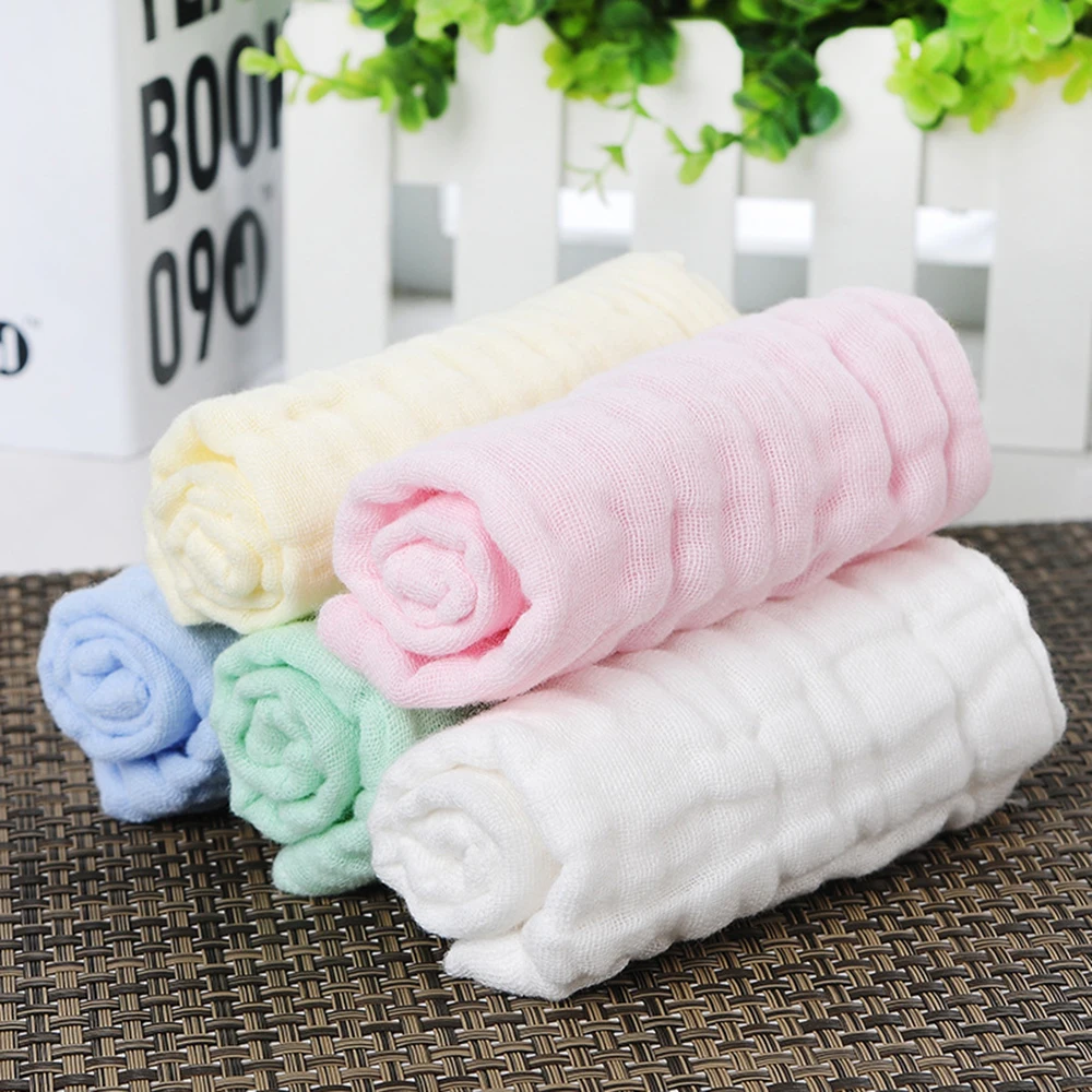 

Baby Bath Towels 100% Cotton Gauze Solid Soft New Born Baby Towels Baby Face Body Care Ultra Strong Water Absorption