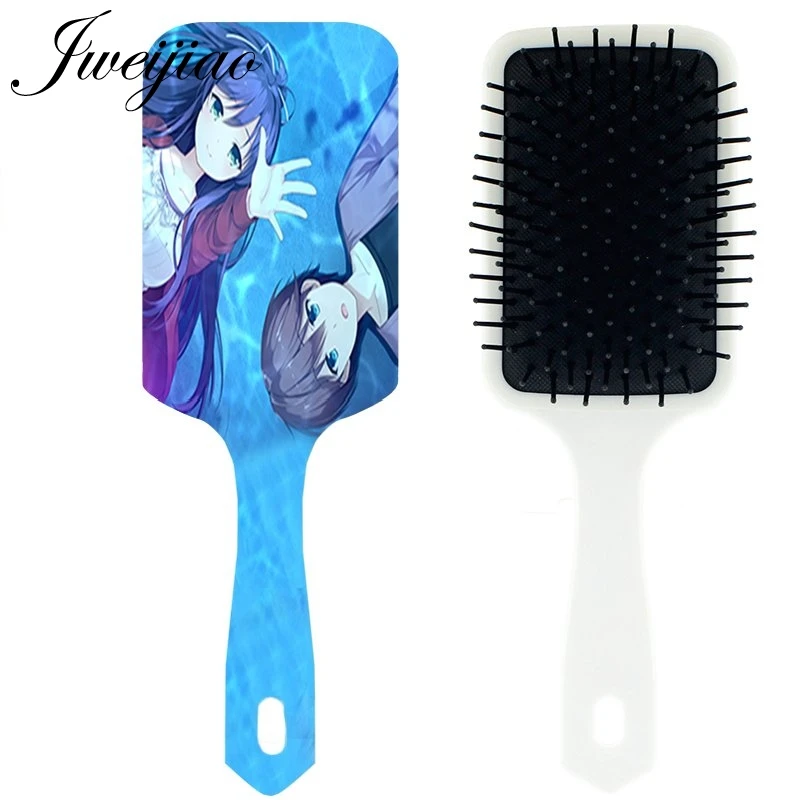 

JWEIJIAO Come Love Girls Cartoon Photo Massage Comb Woman hairbrush Tangle Brushes Scalp Hair Care Tool cepillo pelo