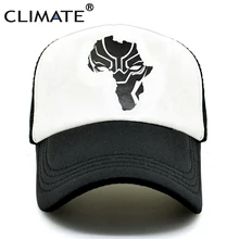 Климат Wakanda Черная пантера Кепка шляпа для мужчин и женщин Дальнобойщик Кепка s крутая летняя кепка s супер герой Регулируемая бейсбольная сетчатая Кепка шляпа для мужчин