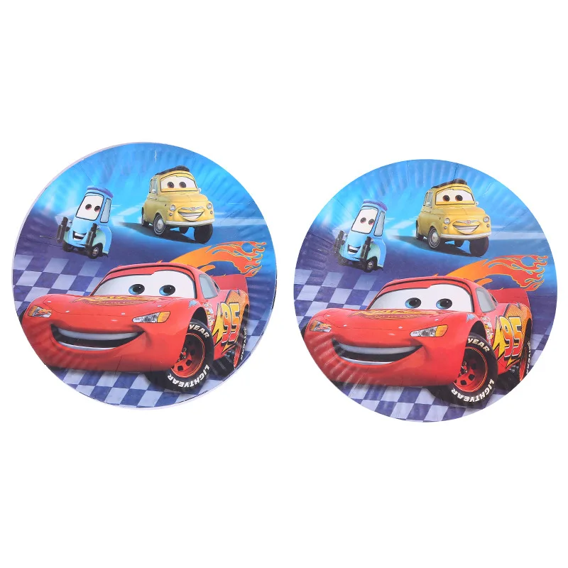 61PC/LOT Decoration Dishes Cars Theme Tablecloth Birthday Party Cups Napkins Baby Shower Plates Kids Boys Favors Table Cover