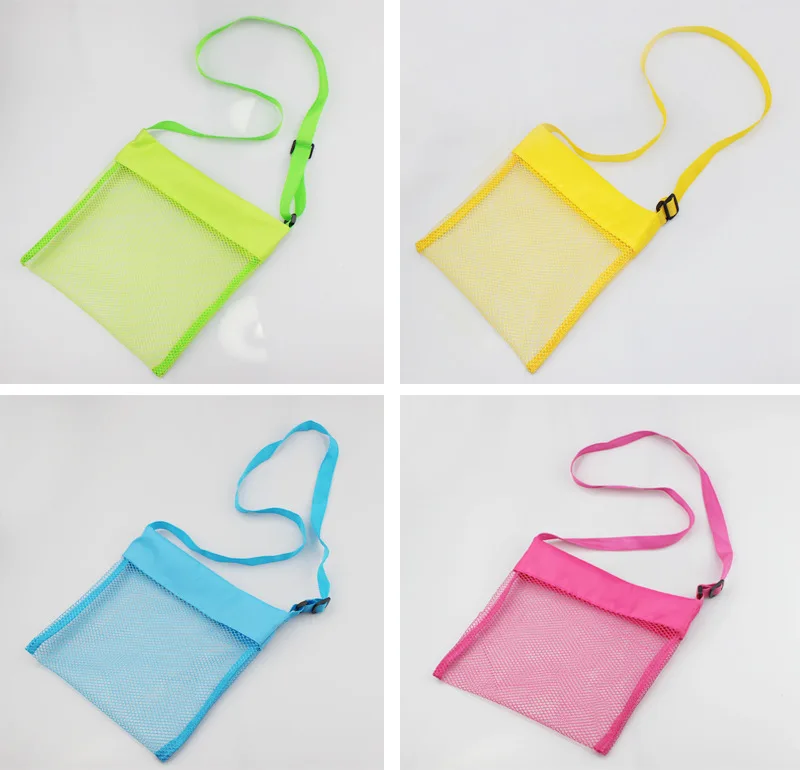 

5 Color New Summer Beach Children Mesh Shell Bag Seashell Shell Tote Bag Shells Receive Bag Practical Mesh Bags For Children