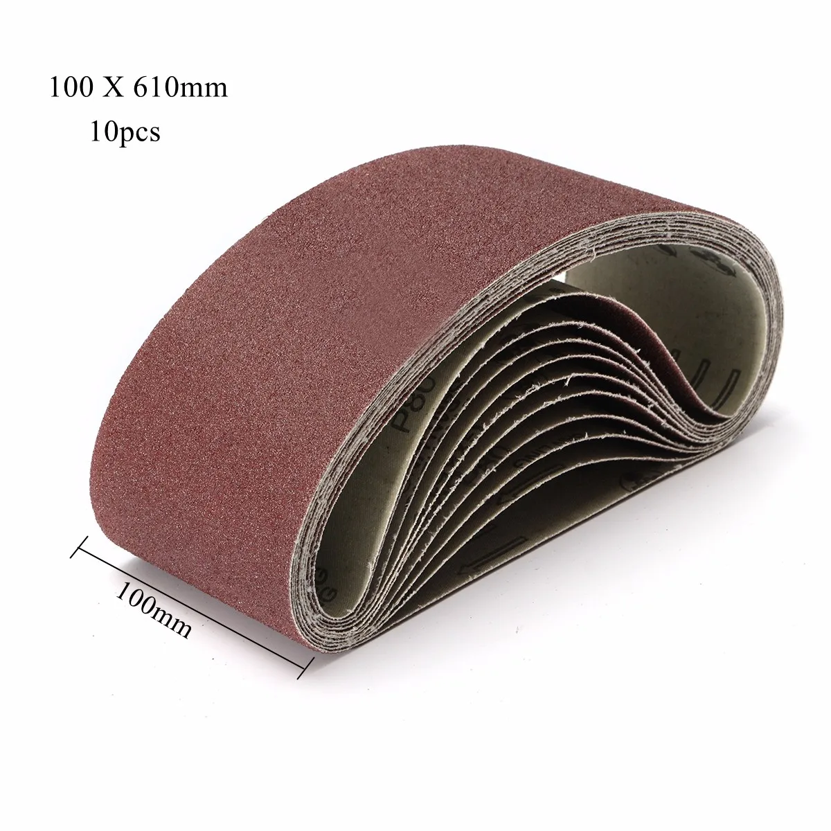 Шлифовальная машина для лент 10 шт. 60 80 120 зерен полировки и Dremel 100x610mm|Абразивные