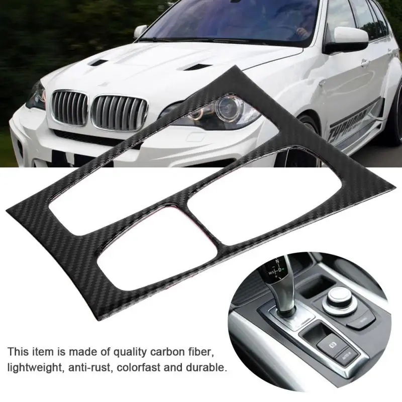 

High-end Version Carbon Fiber Car Dashboard Console CD Panel Cover Trim for BMW X5 X6 E70 E71 2007-2013 Car Accessories