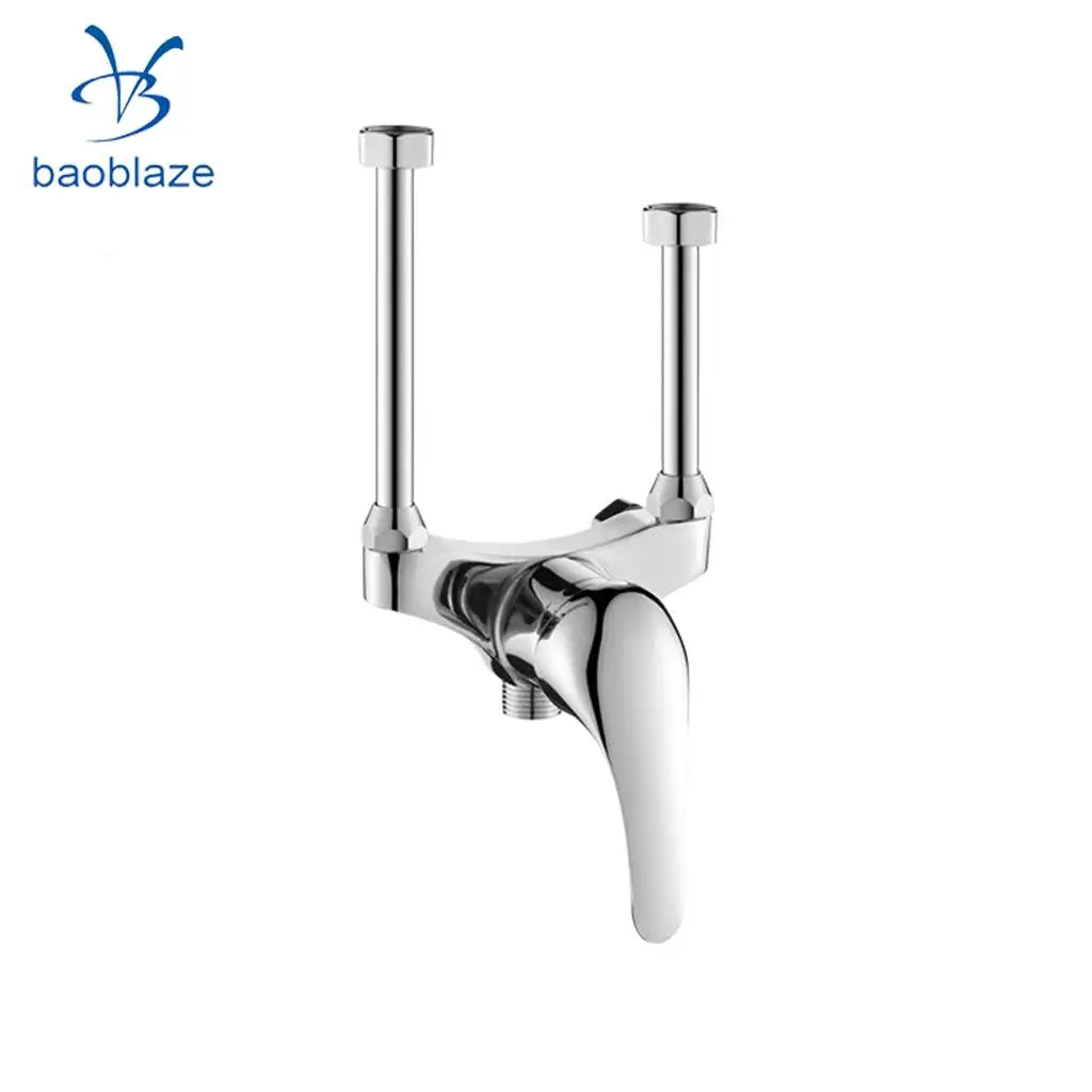 

Universal Wall Mounted Bathroom Faucet Mixing Valve Faucet Copper Polished U-Type Water Valve for Electric Water Heater