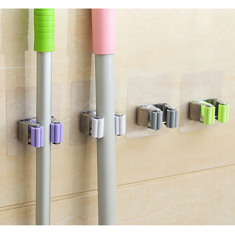 1pc high quality Magical Wall Mounted Mop Organizer Holder Brush Broom Hanger Storage hanging
