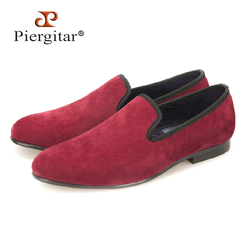 Piergitar new arrive men Handcrafted velvet plain shoes British style men smoking slippers Men Casual shoes Party dress loafers Piergitar new arrive men Handcrafted velvet plain shoes British style men smoking slippers Men Casual shoes Party dress loafers