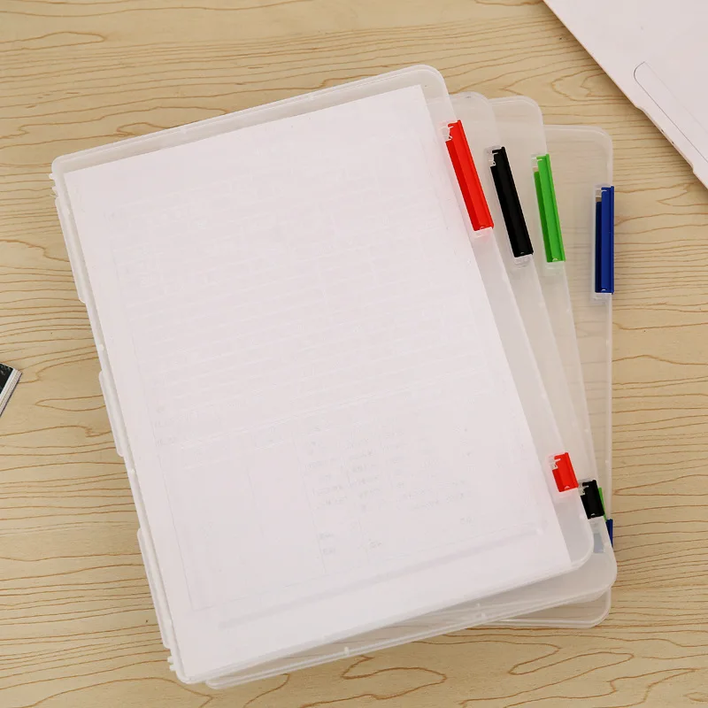 Переносная папка, пластиковая коробка для хранения файлов А4, прозрачная коробка для сортировки файлов