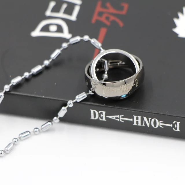 Death Note Notebook & Feather Pen & Necklace& Ring Stationery Set