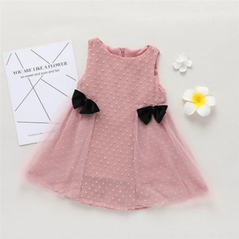 

Baby Kids Girls Dress Princess Pageant Party Tutu Dress Lace Bow Flower Tulle Dresses Baby Vestidos belle dress4JJ