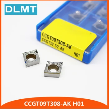 

10Pcs CCGT09T308-AK H01 CCGT32.52 Aluminum cutter blade Insert Mill Tool Machining Center Cutting Tool wood turning tools AL+TIN