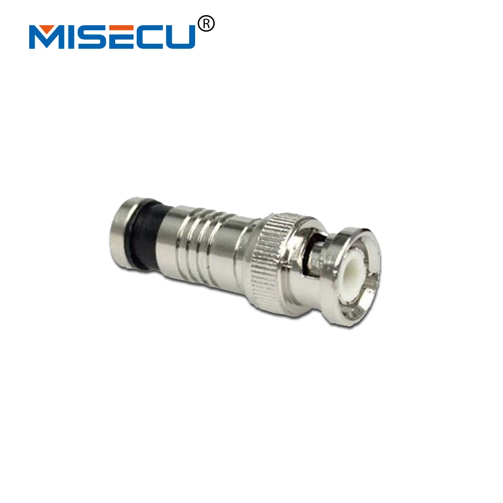 MISECU 100 xcctv компрессионный BNC коннектор для Coax RG59 кабель для камеры видеорегистраторы