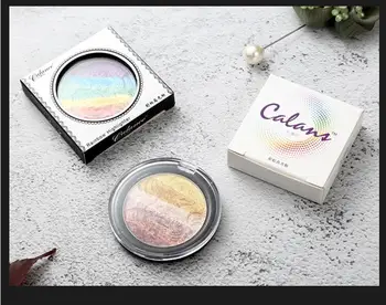 

Irregular Printing Rainbow Highlighter 6G Nature Lasting Stereoscopic Pearl Eye Shadow Two Package/Color Option
