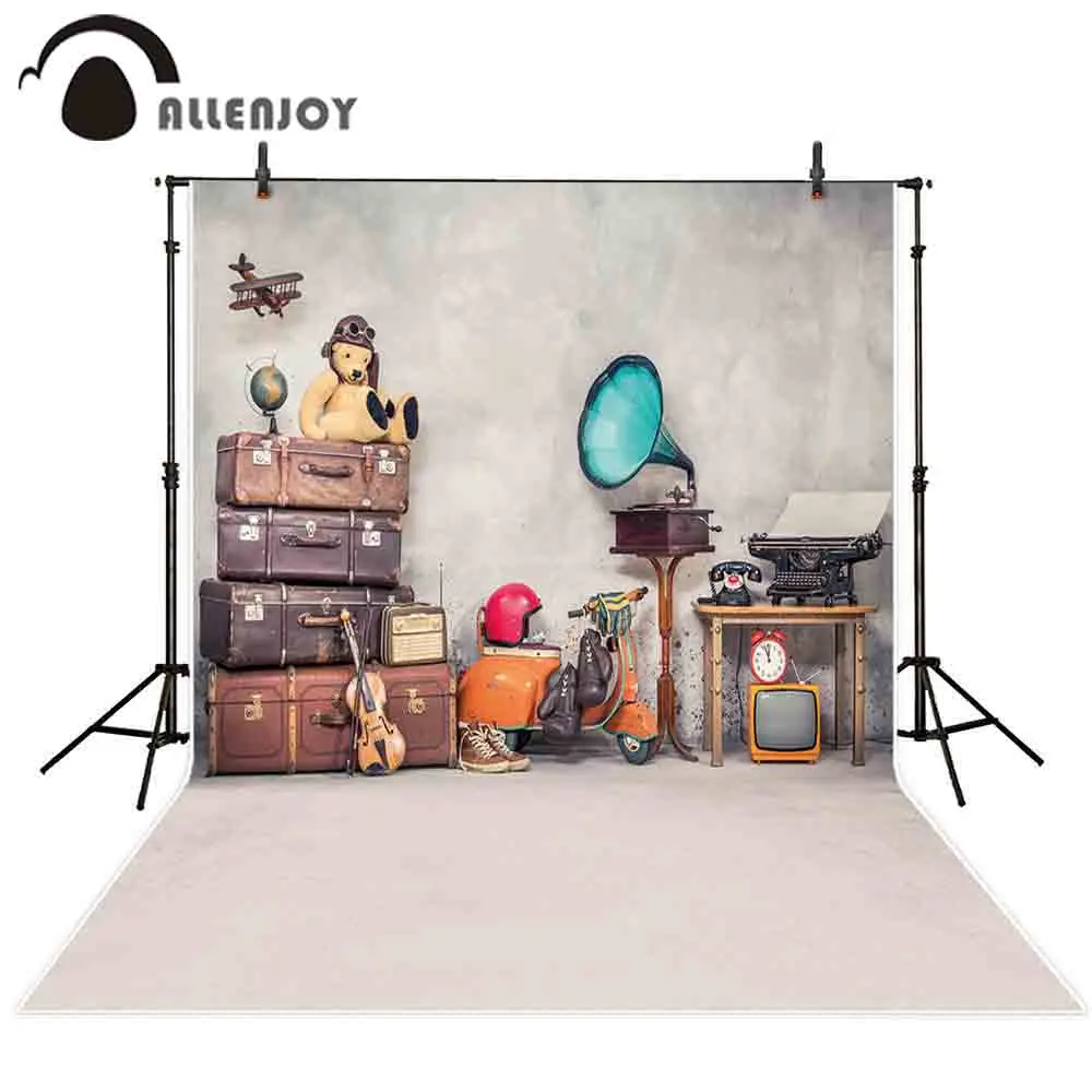 Винтажный фон Allenjoy для фотосъемки в путешествии стиле ретро медведь коробка