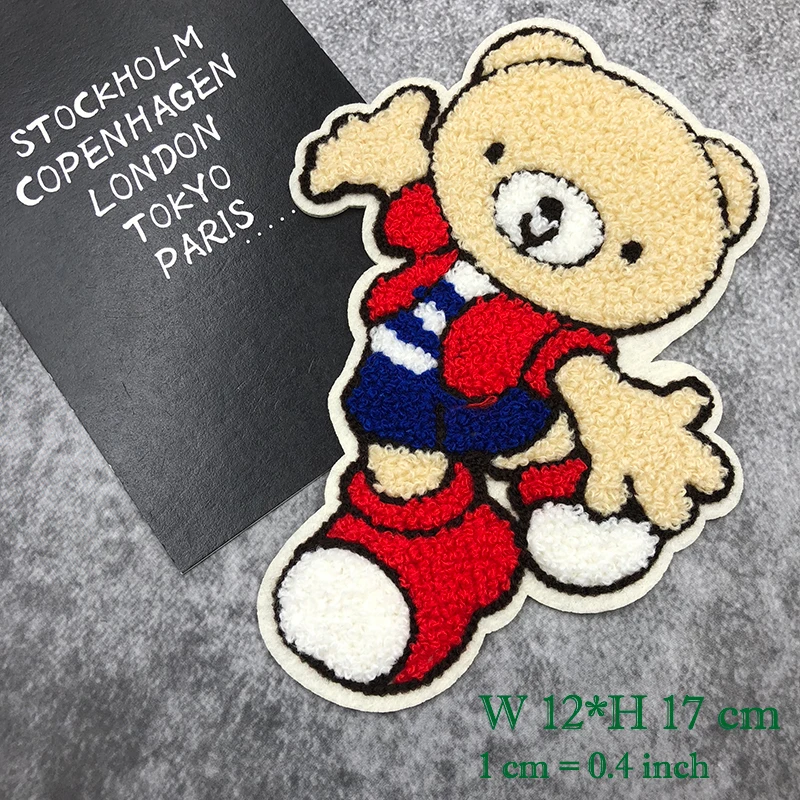 JOD DIY мультфильм Медведь шерсть вышивка патч аппликация для одежды Швейные