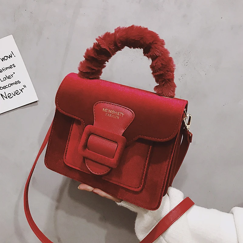Partito Modo Stile Signore Pink Di Delle Spalla A Velluto Ruique black Messaggero Ragazze Borse Coreano Selvaggio Carino Sacchetto Piccola Donne red Piazza Notte Del Borsa qwaX4xt0