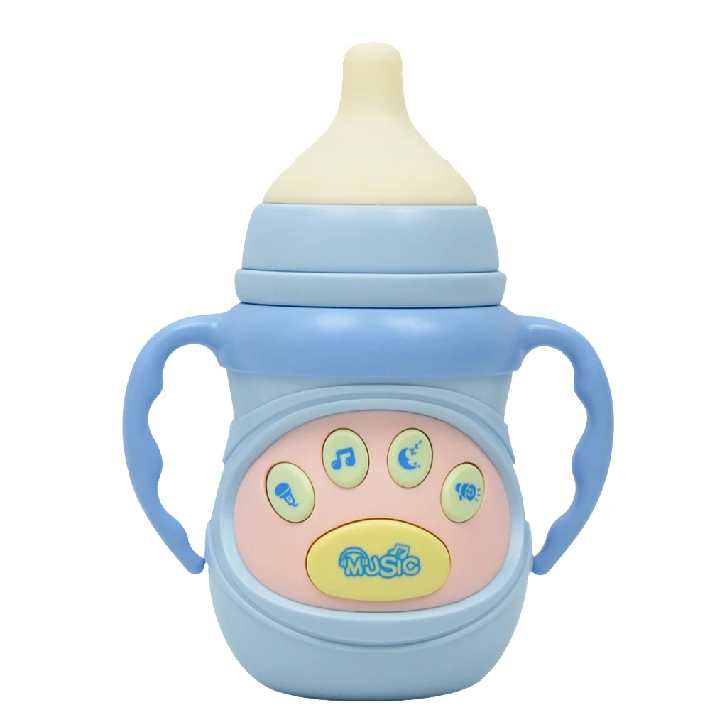Electronic Music & Light Feeding Bottle Kids Baby Early Learning Toy Play Activity