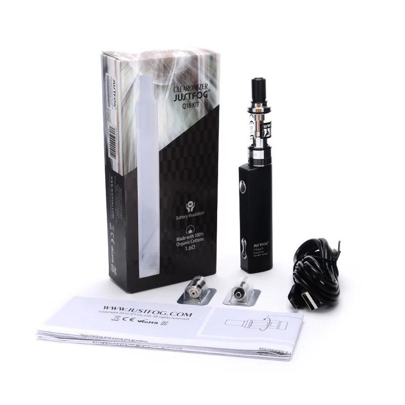 Kaufen Original Justfog Q16 Starter Kit mit 900mAh J Einfach 9 batterie neue Elektronische Zigarette Kit mit 1,9 ml q16 clearomizer