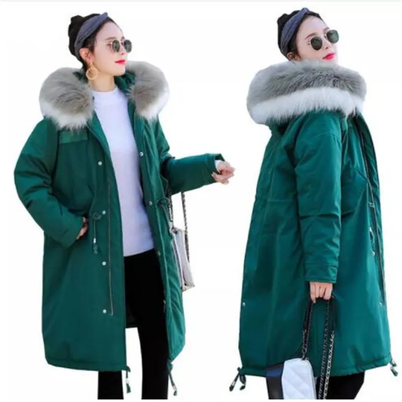 

High quality Winter Long Parkas Women Down Jackets Duck down 95% Warm Outwear Coats Female Big Fur Collar Hooded Down Jacket