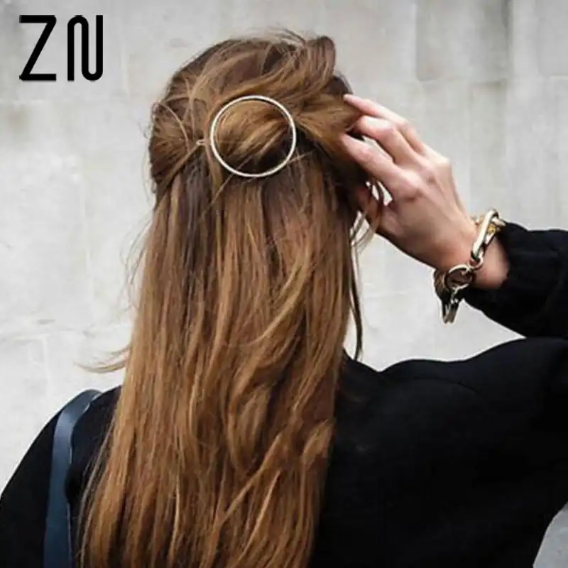 Zn Unique Round Hairpin Hiar Stick Circle Arrow Fork Hair Pins