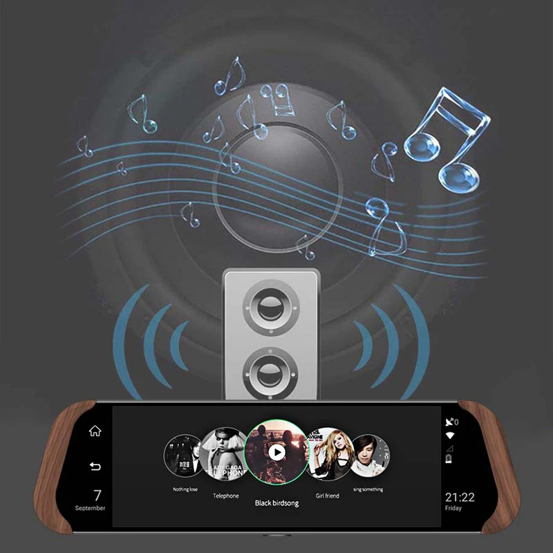 Автомобильный видеорегистратор с 10 дюймовым экраном 4G Android ADAS GPS Bluetooth Wi Fi FHD 1080P