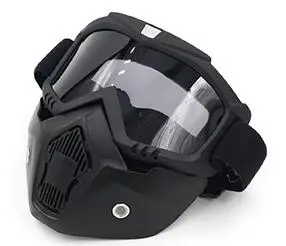 Новая модульная маска RZ0JUNMA Съемные очки и рот фильтр идеально подходит для открытого лица винтажные мотоциклетные шлемы Coolplay маска - Цвет: 03