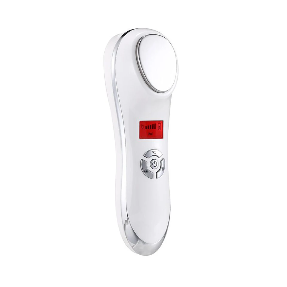  Rechargable Portable LCD Display Hot Cool Skin Care Rejuvenation Beauty Facial Instrument Tools Dev