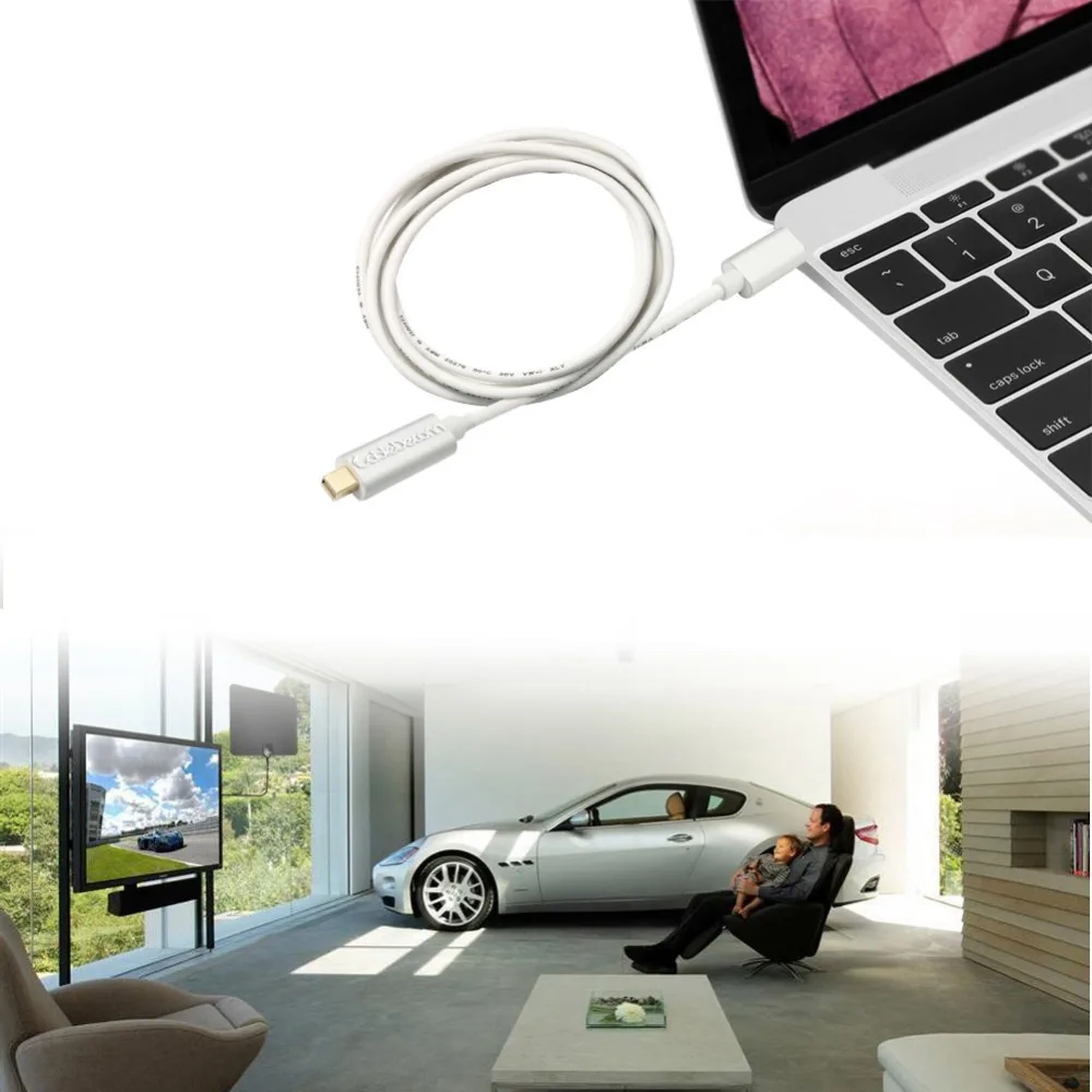USB концентратор cabledecon Thunderbolt 3 с портом Type C на Mini DisplayPort 4K x 2K 60 Гц кабель 1 м для Macbook