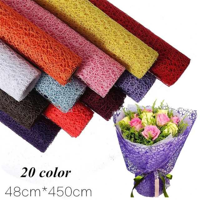 5 yard roll 20 color flower packaging paper wrap material paper flower paper wrap