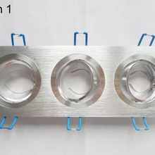 DHL 50*3 в 1 закрепляемый Точечный светильник края для MR16 полями для GU10 алюминиевый квадратный абажур для лампы зеркальные линзы в серебристой "сделай сам" прожектор
