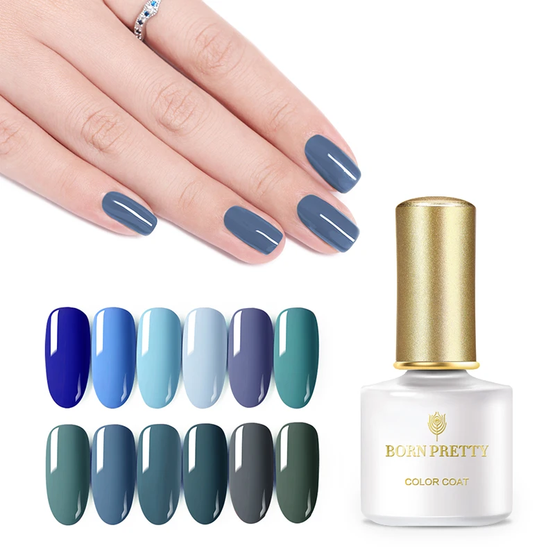 

BORN PRETTY Gray-blue Series Gel Polish 6ml Pure Nail Color Soak Off UV LED Gel Lacquer DIY Nail Art Supplies