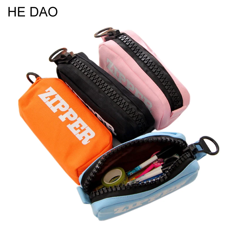 

1 Pcs School Supplies Pencil-case Stationery Large Capacity Canvas Pencil Case Pencil Zipper Pencil Pen Bags