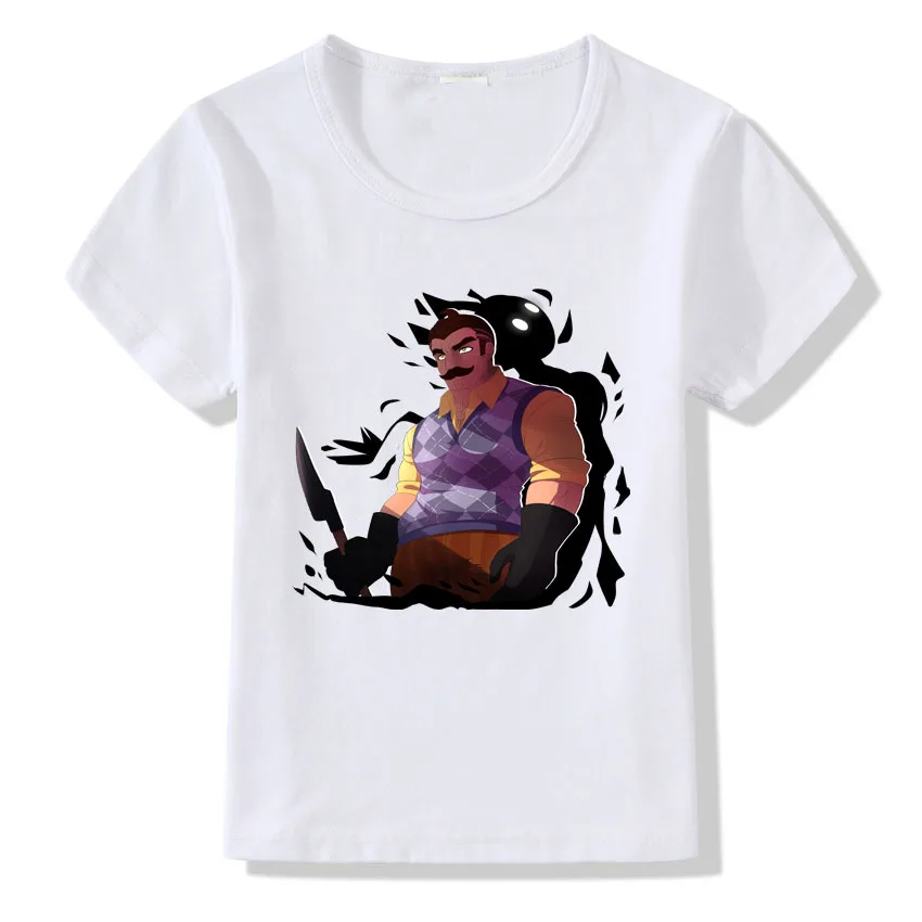 Г. Новая детская одежда футболка с принтом «HELLO neidour» Детская одежда топы летняя рубашка для мальчиков и девочек, костюм - Цвет: C16