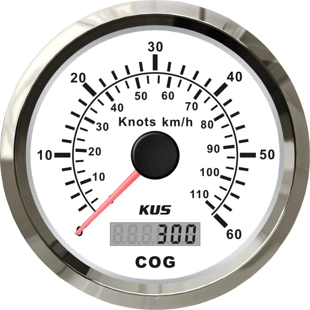 Высокое качество! 85 мм Лодка gps Спидометр 60 узлов 60л с сопряженной антенной с подсветкой белая Лицевая панель