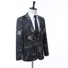 Жених, заостренный лацкан пиджак жениха, черная слива, цветок, Мужская Свадебная куртка, Танцевальная вечеринка, официальная, лучшая мужская куртка