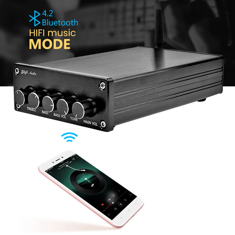 AIYIMA мини Amplificador Bluetooth сабвуфер 2,1 усилитель аудио Плата TPA3116 цифровой HiFi стерео усилитель мощности звуковой усилитель