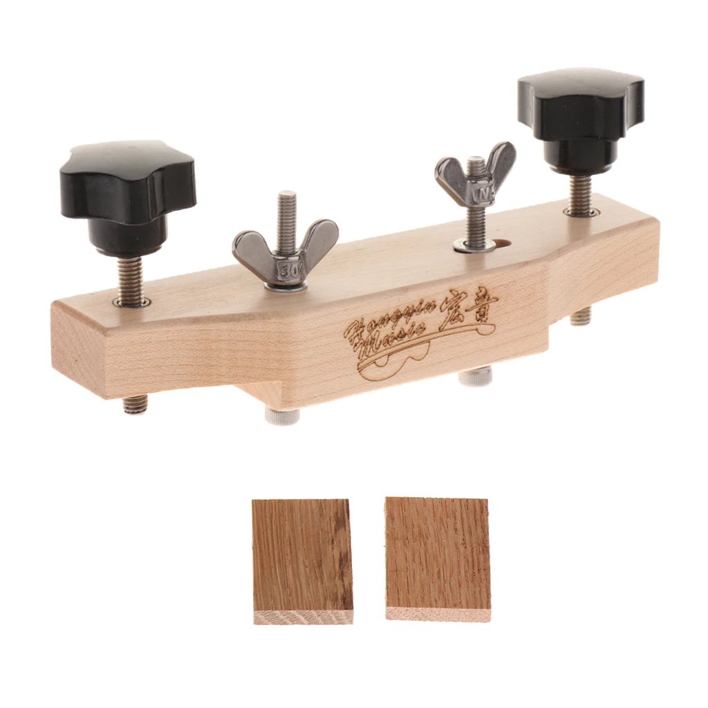 Durable Stainless Steel Solid Wood Acoustic Guitars Bridge Caul Clamp With Cork Gasket DIY Guitar Bridge Repair Tools