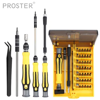 

Proster for 46 in 1 Magnetic Screwdriver Set Precision Screwdriver Tool Kit Compact Disassembly Repair Hand Tools Herramientas