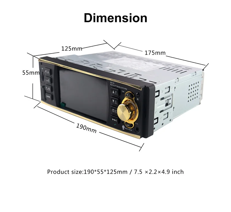 Автомагнитола 4019B 1 din автомагнитола Авто Аудио Стерео FM Bluetooth Камера заднего вида usb aux рулевое колесо Пульт дистанционного управления автомобильный аудио