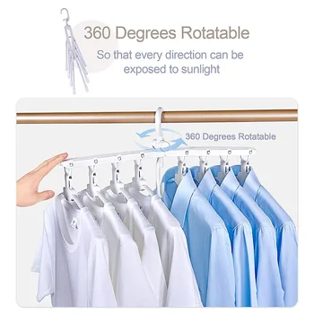 

Newly Non-Slip Multifunction Magical Hanger Ultra Thin Space Saving 360 Degree Swivel Durable Hook VA88
