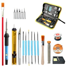 60 Вт Электрический утюг с регулируемой температурой паяльник резьба нож железная головка всасывающий насос сварочные аппараты 6 шт. набор 110V220V