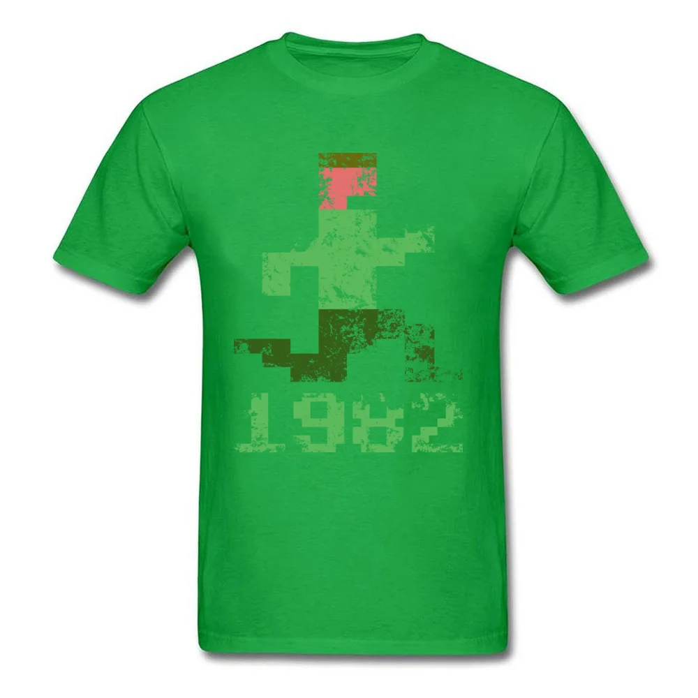 Short Sleeve Tops Shirts O Neck Pure Cotton Mens T-shirts Adventure Gaming 1982 Casual Clothing Shirt Faddish Drop Shipping Adventure Gaming 1982 green