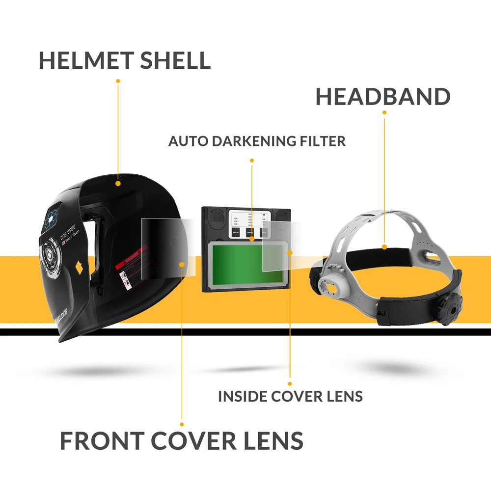 DEKO Солнечная Автоматическая затемнение регулируемый диапазон 4/9-13 световая Сварочная маска/шлем/объектив для MIG MMA сварочный аппарат может изменить батарею
