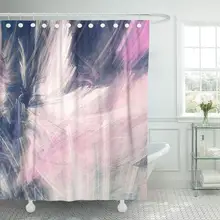 Абстрактный серый синий и розовый цвет движения композиция Современная яркая футуристическая живопись Декор занавеска для душа s занавеска для ванной комнаты