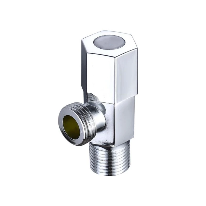 

1PC G1/2 Thread Triangle Valve Plating Angle Valve Thickened Quick Opening Large Flow Filling Valves for Toilet Sink Water