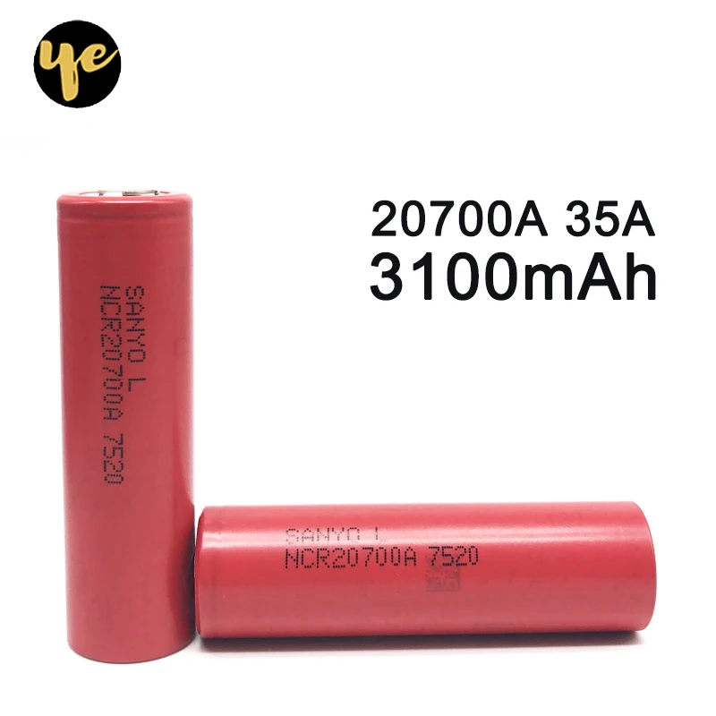 NCR 20700A 3100mah для Sanyo Ecig& vape 3100mah 30A& 35A 20700B мод литий-ионная батарея NCR20700A 20700