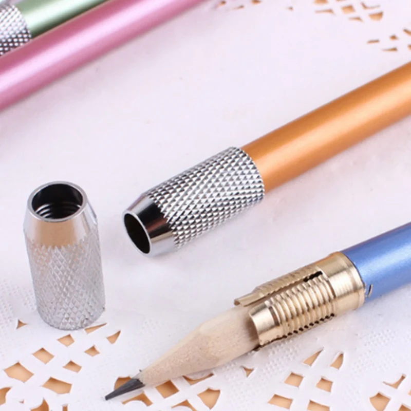 1 Pcs Metal Pencil Lengthening Extension Bracket Art Sketch Pencil Lengthening School Supplies