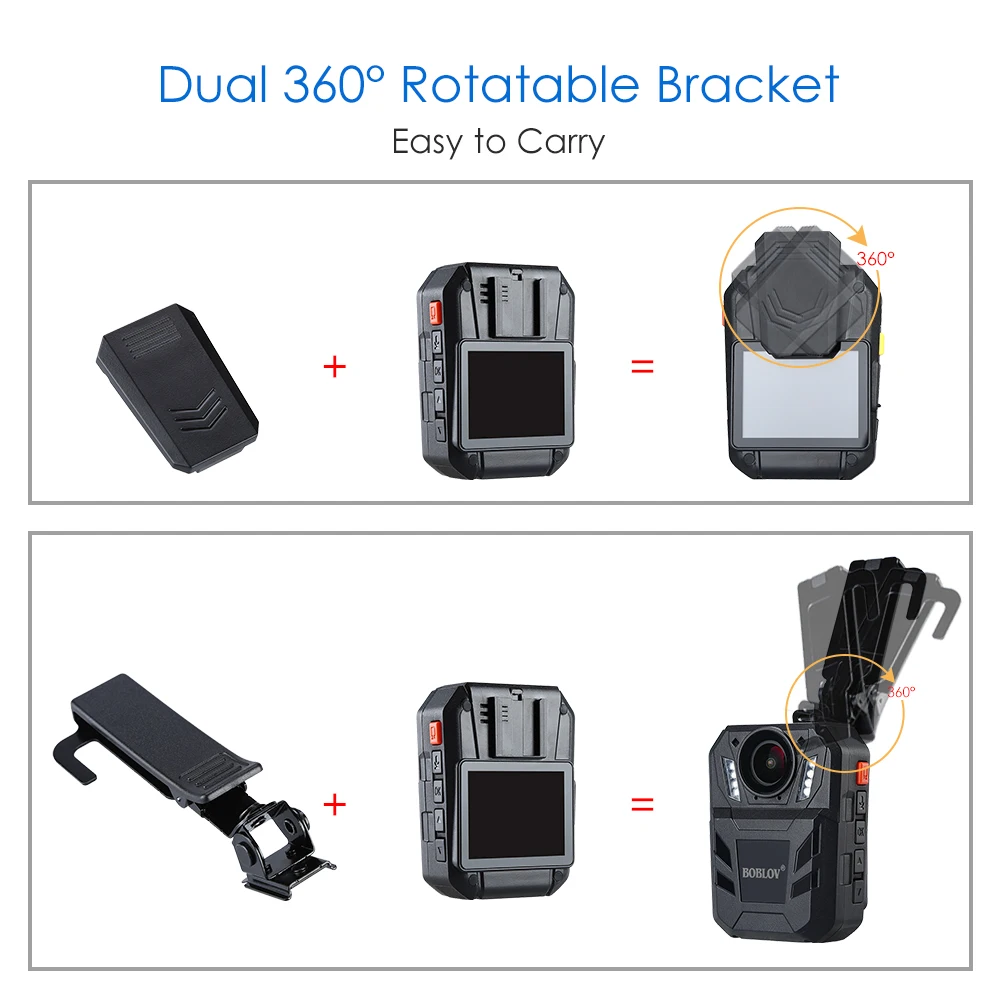 BOBLOV WA7-D Camara Policial Ambarella A7 64GB