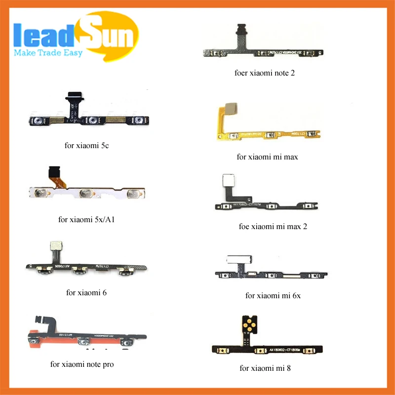 

Replacement Power on/off Volume Button Key Flex Cable For xiaomi mi max note pro mi 3 4 5 5s plus 6 8 Side Key Button Flex Cable